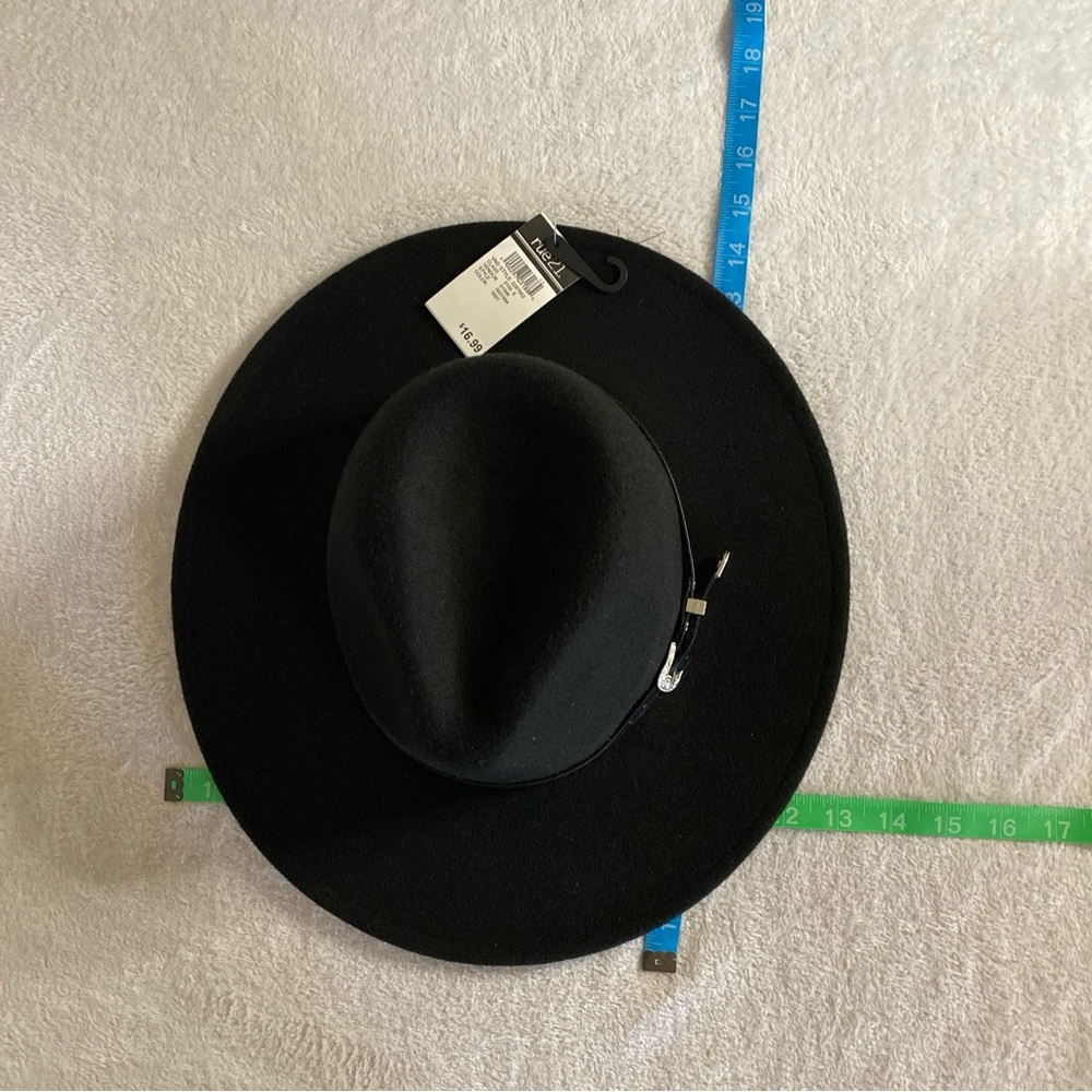 Rue21 Women OSFM Cowgirl Hat Black Belted Style Polyester Lightweight Casual Fun - Picture 10 of 11